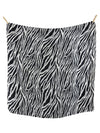 Vintage 2000s Y2K Black & White Zebra Animal Print Square Bandana Neck Tie Scarf