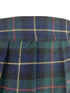 Vintage 90s Y2K Schoolgirl Academia Grunge Wool Blend Blue & Green Plaid High Waisted Check Print Pleated Wrap Mini Skirt | 26 Inch Waist
