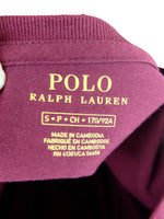 Vintage 2000s Y2K Women’s Polo Ralph Lauren Solid Basic Maroon Red Burgundy Logo Crew Neck Fitted Long Sleeve T-Shirt