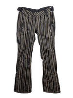 Vintage 2000s Y2K Striped Cyber Gothic Style Utility Ski Snow Bootcut Trouser Pants | 34 Inch Waist