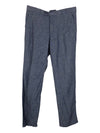 Vintage 70s Men's Mod Minimalist Solid Basic Grey Straight Leg Trouser Dress Pants | 34 Inch Waist
