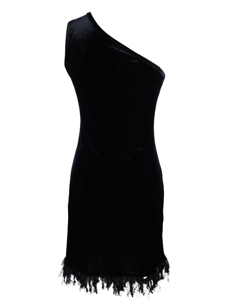 Vintage 90s Black Velvet Beaded Clothing Cinch Clip or Sweater