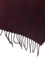 Vintage 90s Wool Chic Minimalist Preppy Maroon Burgundy Red Purple Long Wide Shawl Wrap Winter Scarf
