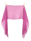 Vintage 2000s Y2K Chic Bohemian Pink Solid Basic Chiffon Sheer Long Wide Neck Tie Scarf
