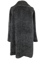 Vintage 2000s Y2K Max Mara Designer Chic Alpaca Wool Dark Grey Midi Length Winter Coat