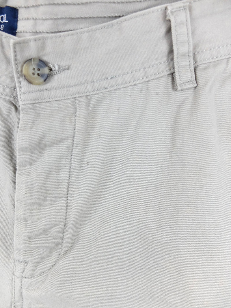 Vintage 2000s Y2K Kangol Men's Utilitarian Solid Basic Beige Khaki Cotton Bermuda Shorts | 36 Inch Waist