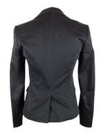 Vintage 2000s Y2K Max Mara Max & Co Chic Basic Black Solid Fitted Jacket Blazer