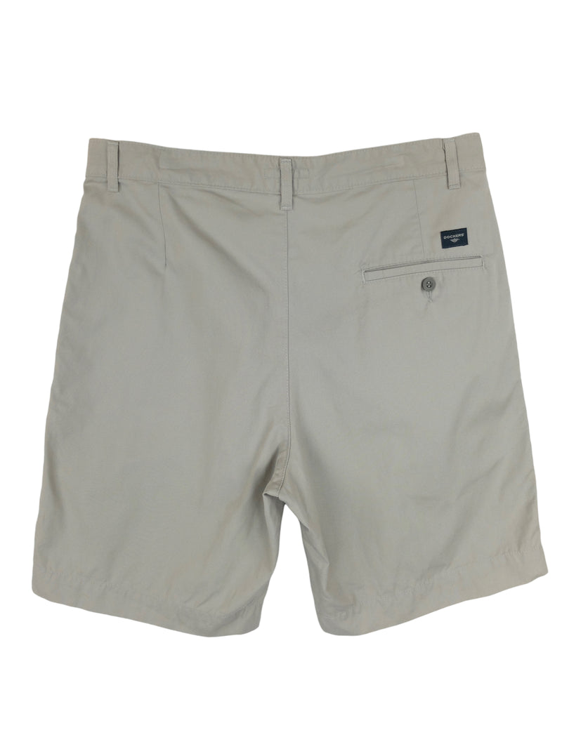 Vintage 90s Y2K Dockers Men's Casual Minimalist Khaki Beige Chino Short Bermuda Shorts | 35 Inch Waist