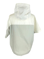 Vintage 2000s Y2K Athletic Streetwear Gorpcore Cyber Hooded Zip Up Windbreaker Lightweight Short Sleeve Shell Jacket Shirt