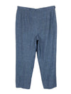 Vintage 70s Men's Mod Bohemian Hippie Solid Basic Blue Straight Leg Cigarette Silhouette Trouser Pants | 33 Inch Waist