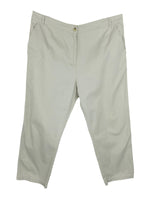 Vintage 2000s Y2K Minimalist Khaki Beige Relaxed Fit Capri Length Chino Trouser Pants | 36 Inch Waist