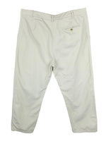 Vintage 2000s Y2K Minimalist Khaki Beige Relaxed Fit Capri Length Chino Trouser Pants | 36 Inch Waist