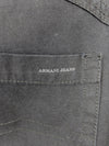 Vintage 2000s Y2K Armani Jeans Streetwear Utilitarian Solid Black Cargo Pant Style Capri Trousers with Belt Detail & Pockets | 28 Inch Waist