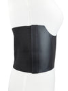 Vintage 2000s Y2K Gothic Grunge Black Faux Leather Waist Trainer Cincher Corset with Elastic Back & Snap Buttons
