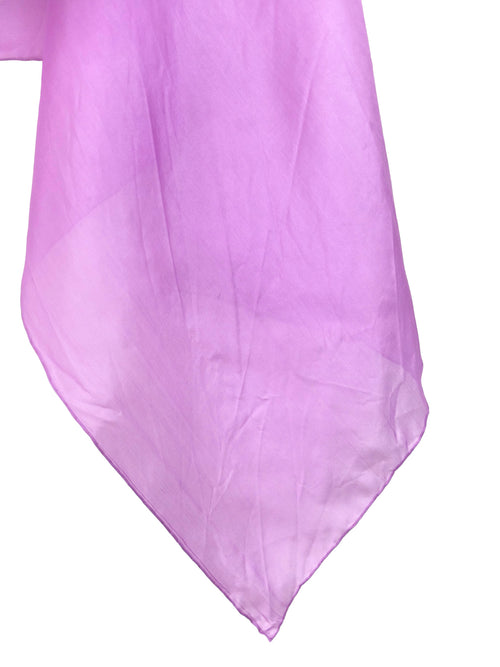 Vintage 90s Silk Chic Pastel Fuchsia Pink-Purple Solid Basic Long Wide Shawl Neck Tie Wrap Scarf