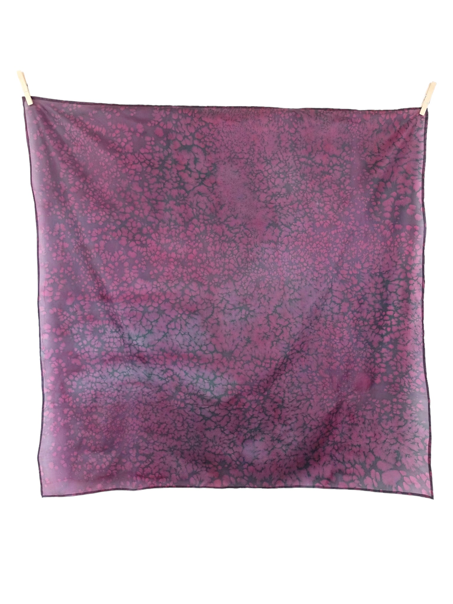 Vintage 2000s Y2K Pink & Black Acid Wash Sheer Chiffon Large Square Bandana Neck Tie Scarf