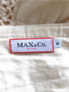 Vintage 2000s Y2K Max Mara Max & Co Bohemian Hippie Prairie Style Beige Cream Off-White Crochet Knit Low Rise Midi Peasant Skirt | Size M