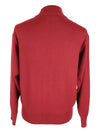 Vintage 90s Preppy Mod Solid Basic Dark Red High Mockneck Pullover Knit Sweater Jumper