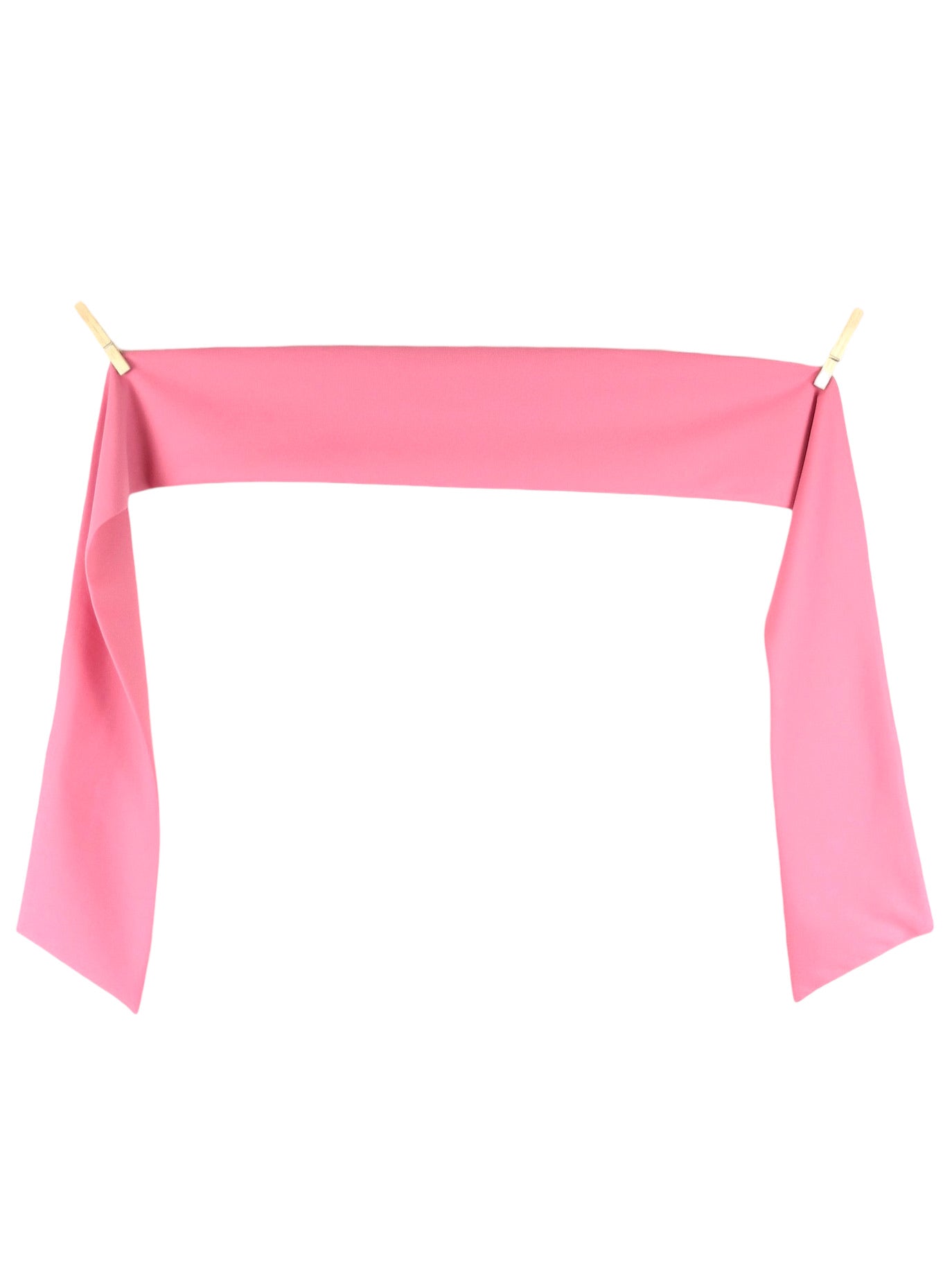 Vintage 90s Feminine Minimalist Chic Bright Baby Pink Long Thin Neck Tie Wrap Scarf