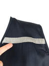 Vintage 2000s Y2K Men's Streetwear Workwear Dark Navy Blue & Yellow Utility Korean Graphic Cargo Vest | Men’s Size XL