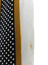 Vintage 90s Yves Saint Laurent YSL Silk Designer Black & White Polka Dot Print Square Bandana Neck Tie Scarf