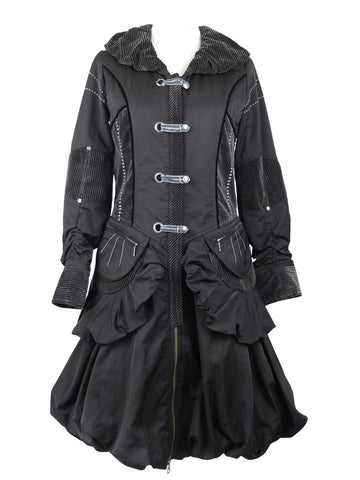 Vintage 2000s Y2K Subversive Gothic Soft Grunge Black Ruffled
