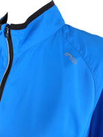 Vintage 2000s Y2K Athletic Streetwear Gorpcore Bright Blue Zip Up Windbreaker Shell Jacket