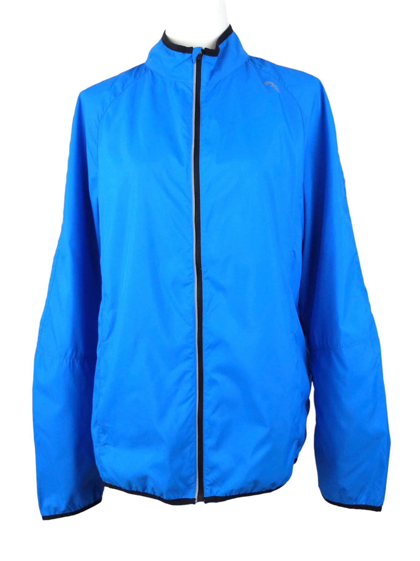 Vintage 2000s Y2K Athletic Streetwear Gorpcore Bright Blue Zip Up Windbreaker Shell Jacket