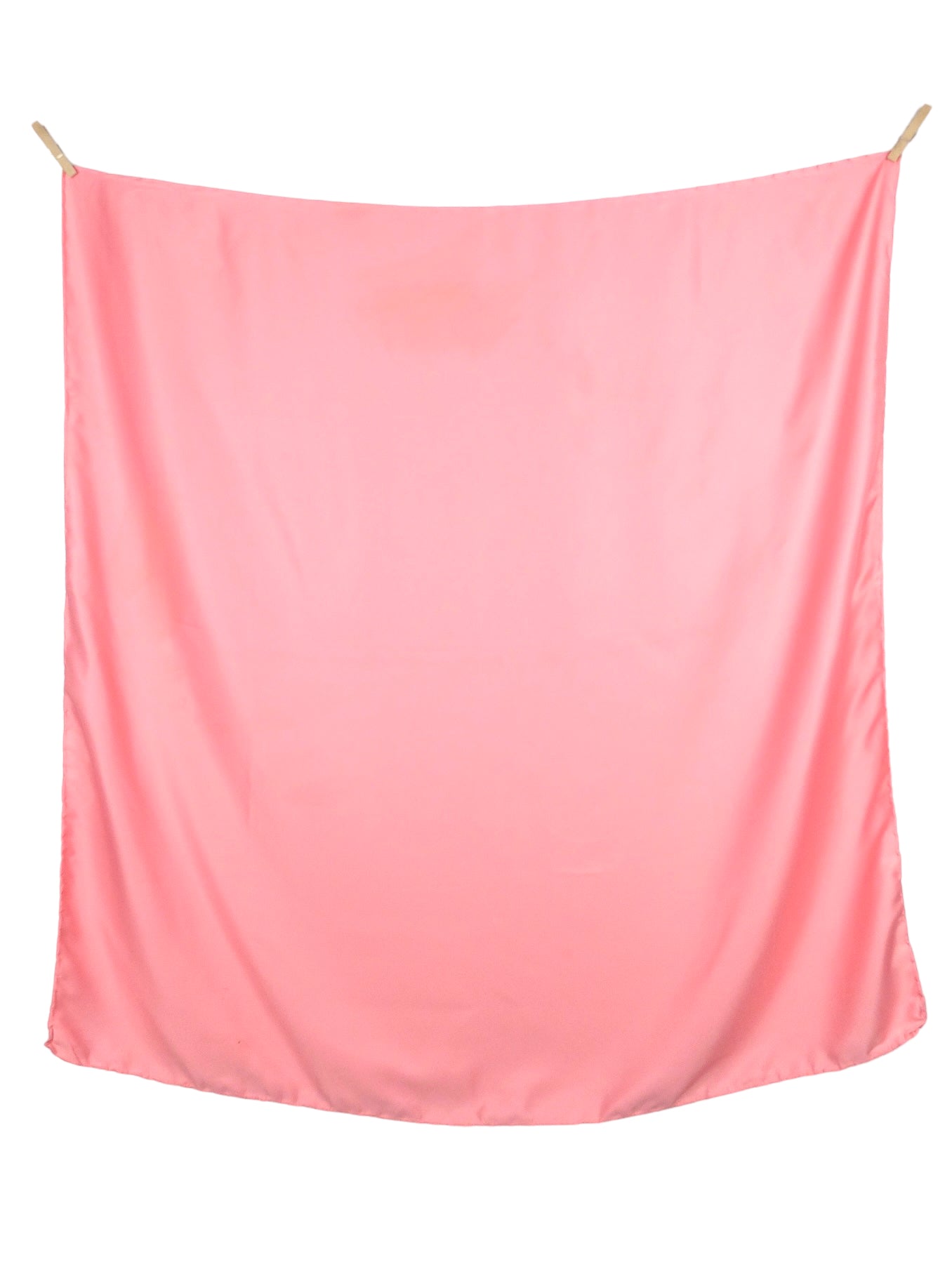Vintage 80s Mod Pinup Style Minimal Solid Pastel Pink Extra Large Square Bandana Neck Tie Scarf