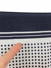Vintage 60s Mod Polka Dot Navy Blue & White Large Square Bandana Neck Tie Scarf