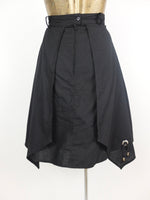 70s Western Hippie Stevie Nicks Style High Waisted Asymmetrical Beaded Mini Skirt