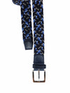 Vintage 00s Y2K Utilitarian Sporty Blue Braided Buckle Belt