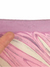 Vintage 60s Mod Silk Pink & Cream Abstract Lines Square Bandana Neck Tie Scarf
