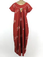 70s Psychedelic Hippie Butterfly Sleeve Maxi Dress
