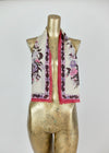 70s TC Exclusive Oscar de la Renta Mod Floral Silk Wide Neck Tie Scarf