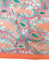 Vintage 60s Handpainted Silk Psychedelic Mod Abstract Orange & Green Long Wide Neck Tie Scarf
