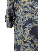 80s Tropical Safari Collared Half Sleeve Button Up Shirt