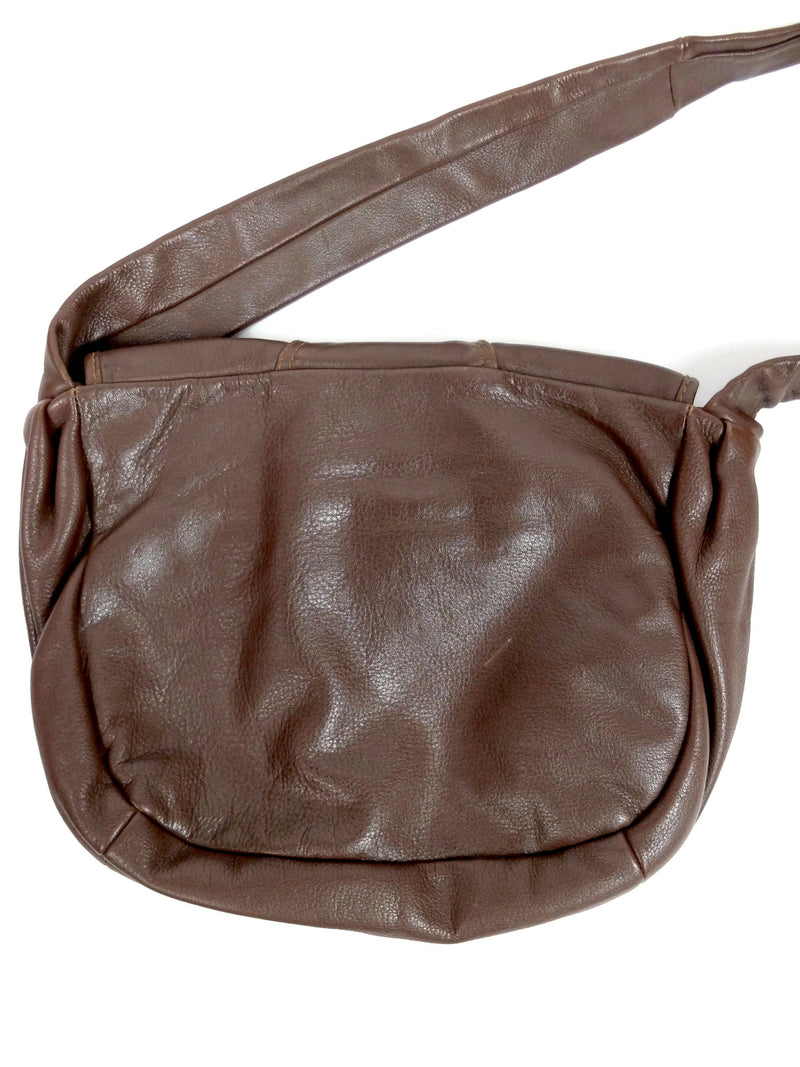 Vintage 70s Glam Rock Snakeskin and Brown Leather Crossbody Messenger Bag Purse with Adjustable Strap