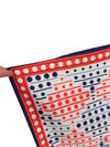 Vintage 60s Mod Red White & Blue Polka Dot Polyester Square Bandana Neck Tie Scarf