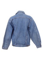 Vintage 80s Bohemian Utility Medium Wash Blue Denim Button Down Collared Jean Jacket | Men’s Size M, Women’s Size L