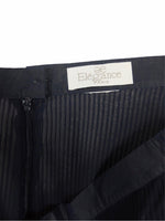 Vintage 80s Pleated Navy Blue High Waisted Sheer Flowy Pants with Shorts Slip, Partially Elasticated Waist & Lettuce Hem | Size 36-40 Waist