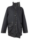 Pierre Cardin Men’s Black Basic Zip & Button Down Puffer Jacket Winter Coat | Men’s Size EU 50