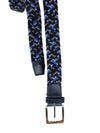 Vintage 00s Y2K Utilitarian Sporty Blue Braided Buckle Belt