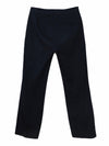 Utilitarian Navy Blue Basic Straight Leg Pleated Trouser Pants