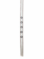 Vintage 90s Y2K Bohemian Prairie Punk White & Brown Thin Grommet Belt | 38-42 Inch Waist
