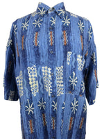 Vintage 80s Mens Silk Abstract Patterned Short Sleeve Button Up Hawaiian Shirt