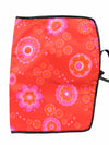 Vintage 60s Psychedelic Mod Bright Pink & Red Abstract Patterned Accordian Envelope Cosmetics Bag
