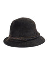 Vintage 40s Grey Felt Brimmed Fedora Hat