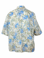 Vintage 70s Bohemian Tropical Safari Festival Style Collared Half Sleeve Button Up Hawaiian Shirt | Women’s Size Extra Large