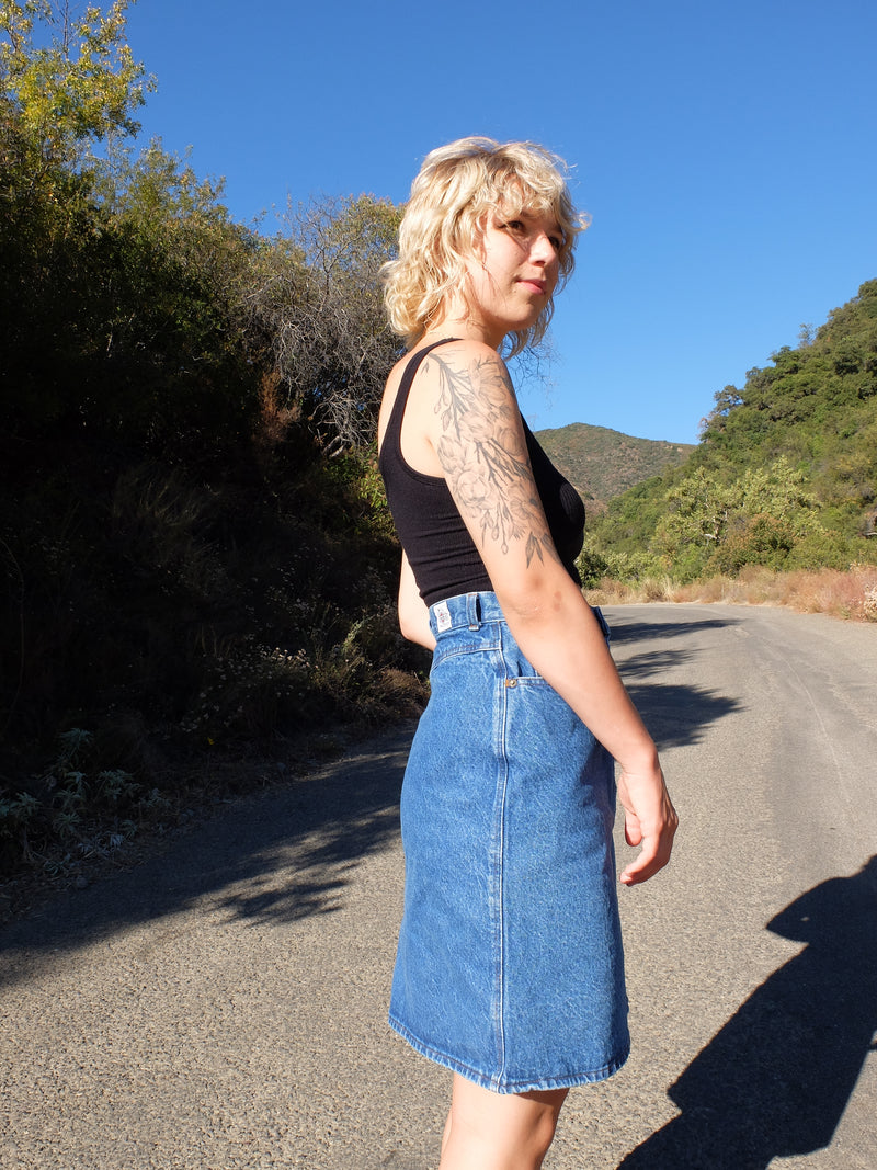 Ladies Denim Skirt Stonewash Blue 80er True Vintage 80s Denim Jeans Skirt  Blue | eBay